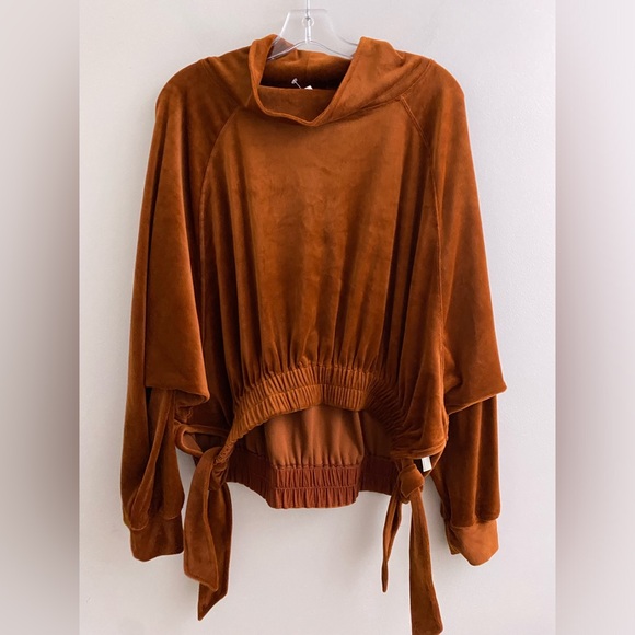 Daily Practice by Anthropologie Side-Tie Velvet Pullover size M new nwt - Picture 6 of 7